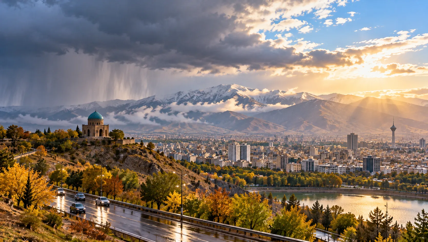 تداوم بارش باران در نیمه شمالی و شرقی آذربایجان‌شرقی