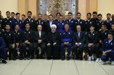 اعضای تیم ملی فوتبال با رئیس جمهور دیدار کردند