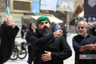 عزاداری و عرض تسلیت عاشقان امام باقر علیه السلام در حرم بانوی کرامت