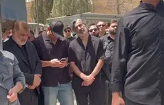 حضور وحید شمسایی سرمربی تیم ملی فوتسال ایران در مراسم تشییع پیکر سردار شهید ربانی و خانواده شهیدش در بهشت زهرا (س)