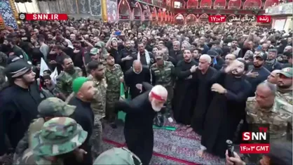 آیین سالانه عزاداری نیروی بسیج مردمی عراق (حشدالشعبی) در حرم مطهر حضرت سیدالشهدا (ع) به مناسبت فرارسیدن اربعین حسینی
