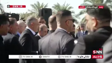 ورود قالیباف رئیس مجلس شورای اسلامی در محل شهادت سپهبد شهید حاج قاسم سلیمانی و شهید ابومهدی المهندس