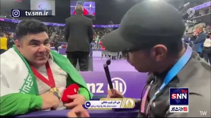 علی&zwnj;اکبر غریب&zwnj;شاهی: این مدال برای مردم است و می&zwnj;خواهم اگر مردم ایران اجازه بدهند این مدال را تقدیم کنم به مادرم که وقتی در ۲۰ سالگی از ارتفاع افتادم خیلی برایم زحمت کشید