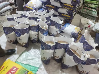 کشف انبار بسته&zwnj;بندی غیرمجاز برنج در ایلام