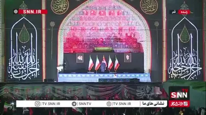 نمایی از جایگاه پیکر مطهر رهبر شهید انقلاب در مسجد جمکران