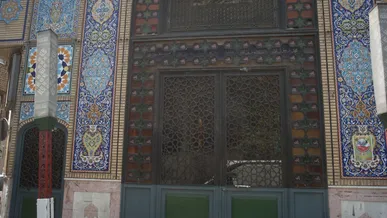 پایان مرمت کاشی‌های ایوان مسجد جامع حرم حضرت عبدالعظیم