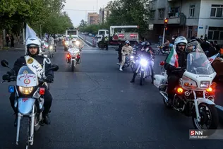 مراسم رژه موتور سواران به مناسبت 29 روز ارتش جمهوری اسلامی