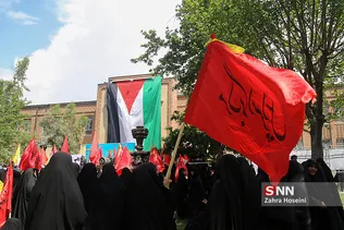 تجمع مردمی در محکومیت جنایات اسرائیل و آمریکا علیه مردم فلسطین