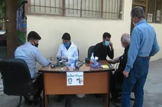 ایستگاه سلامت از سوی بسیج دانشجویی دانشگاه علوم پزشکی کرمانشاه برپا شد