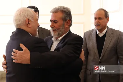دیدار ظریف با زیاد النخاله دبیر کل جنبش جهاد اسلامی فلسطین