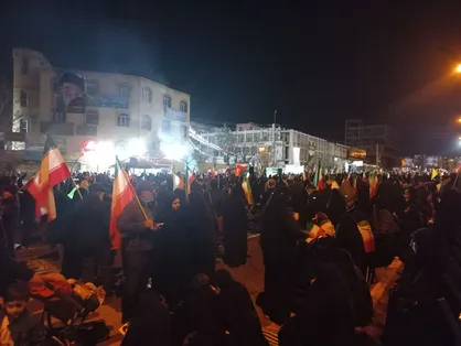 تجمع دشمن شکن مردم تهران در میدان المپیک+فیلم