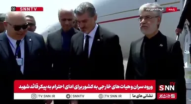 رئیس جمهور گرجستان با استقبال وزیر علوم برای مراسم ادای احترام به پیکر رهبر شهید انقلاب وارد تهران شد+ فیلم