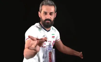 چالش درب بطری، بازیکنان تیم ملی والیبال