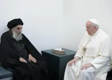 پیام پاپ برای رئیس جمهور عراق| پاپ: سیستانی به من گفت که حدود ۱۰ سال است با افراد دارای اهداف سیاسی دیدار نمی‌کند