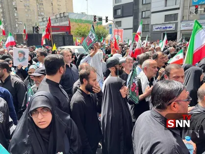 حضور فرزندان شهید سلیمانی در مراسم تشییع شهدای اقتدار ایران