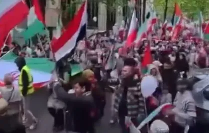 تظاهرات ایرانیان مقیم بروکسل در حمایت از مردم ایران و محکومیت جنایات آمریکا و رژیم صهیونیستی