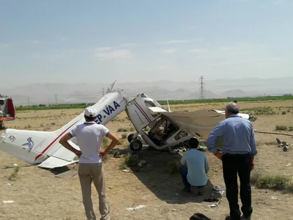 مجروح شدن دو نفر در پی سقوط هواپیمای آموزشی در خراسان رضوی