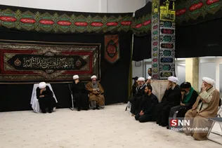 عزاداری در بیت مرجع عالی قدر آیت‌الله نوری همدانی
