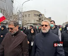 شهید لاریجانی در حرم حضرت معصومه(س) آرام گرفت + فیلم