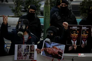 تجمع  دانشجویان مقابل سفارت آلمان