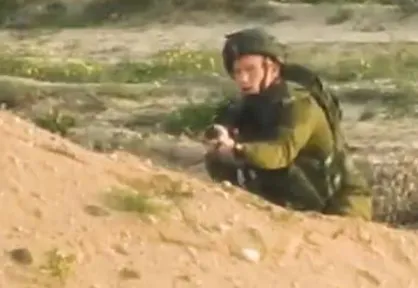 لحظه شکار نظامی صهیونیست توسط &laquo;جهاد اسلامی&raquo;