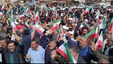 اجتماع عظیم مردم روزه‌دار یاسوج علیه تجاوز دشمن آمریکایی_صهیونیستی+ فیلم