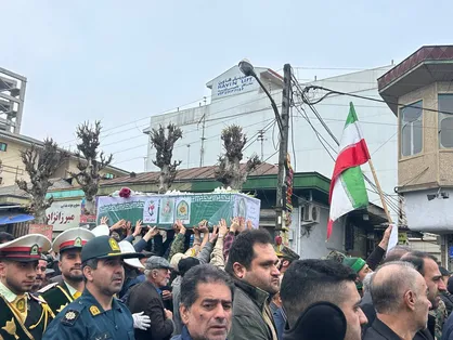 پیکر شهید مرزبانی &laquo;امیرحسام جوینده&raquo; در صومعه&zwnj;سرا تشییع و به خاک سپرده شد