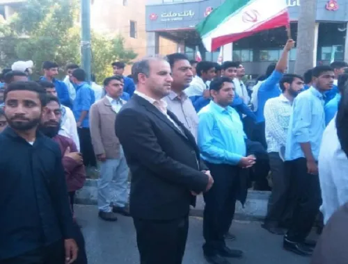 حضور دانشگاهیان پیام نور هرمزگان در راهپیمایی 13 آبان