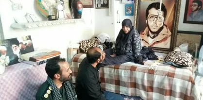 دیدار بسیجیان شهرستان دلیجان با مادر شهید محمدرضا شفیعی در قم