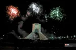 نور افشانی در شب سالگرد پیروزی انقلاب اسلامی