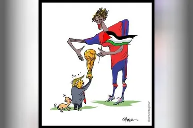 واکنش کاریکاتوریست برزیلی به قهرمانی اسپانیا و تحقیر ترامپ