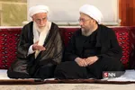 حجت الاسلام آملی لاریجانی رئیس قوه قضاییه و آبت الله جنتی رئیس شورای نگهبان