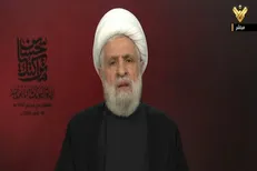 شیخ نعیم قاسم: درود بر ملت ایران که مانع تحقق اهداف اسرائیل شدند/ عادی‌سازی را نخواهیم پذیرفت+فیلم