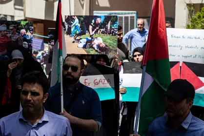 تجمع دانشجویان دانشگاه&zwnj;های هنری در همبستگی با دانشجویان آمریکایی حامی فلسطین +عکس