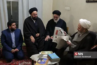 دیدار اعضای شورای علمی کنگره ملی شیخ عبدالحسین تهرانی با آیت الله سبحانی