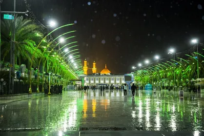 هوای بارانی بین&zwnj;الحرمین کربلا + فیلم