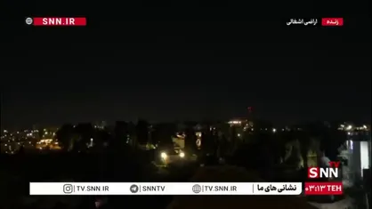 نمای ورود موشک ها و پهپاد های ایرانی به آسمان اراضی اشغالی از سمت مسجد الاقصی
