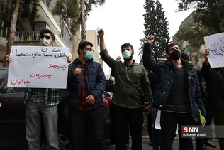 تجمع دانشجویان ایرانی در اعتراض به‌ اقدام ضدحجاب هند