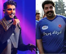 خواننده مشهور استقلالی برای پرسپولیسی‌ها می‌خواند + عکس