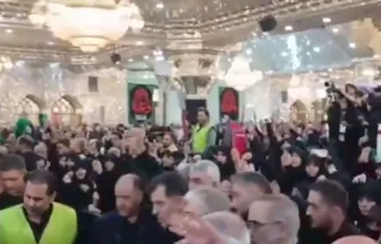 طنین شعار مرگ بر آمریکا و مرگ بر اسرائیل در مراسم تشییع شهید طهرانچی