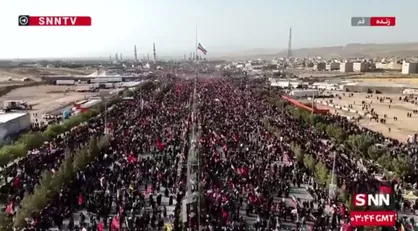 تصاویر هوایی از تراکم جمعیت در مسیر مسجد جمکران