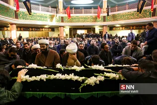 مراسم تشییع پیکر جهادگر دانشجو امیرمحمد اژدری در جماران