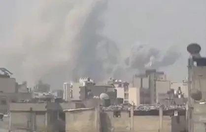 انفجار شدید در شرق غزه
