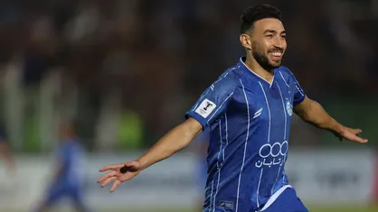 فیلم گل اول استقلال به مس توسط منیر الحدادی
