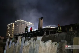آتش سوزی کارخانه تولید رنگ در قم