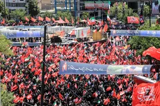 ببینید/تصاویر هوایی از حضور فوق العاده مردم در استقبال از پیکر رهبر شهید انقلاب