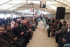 تجمع بزرگان عشایر در قامشلی برای حمایت از دولت دمشق