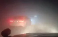 کولاک شدید برف در گردنه الماس محور اسالم به خلخال