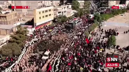 ورود کاروان حامل پیکر رهبر شهید به مسیر تشییع