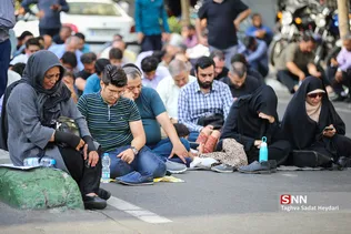 مراسم دعای عرفه در خیابان سعدی